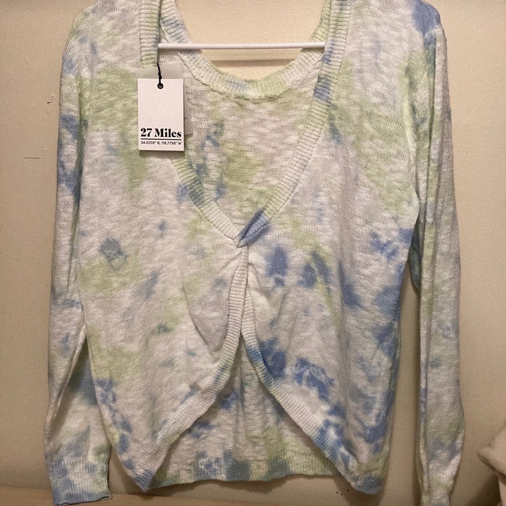 Tie dye long sleeve sweater